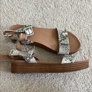 Steve Madden Snakeskin Platform Sandals